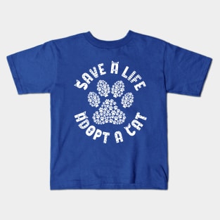 Save A Life Adopt A Cat Kids T-Shirt